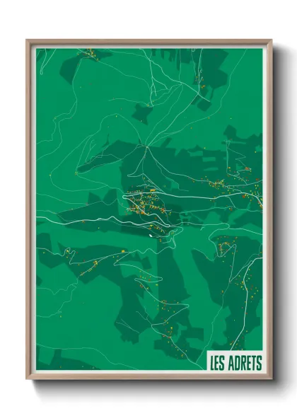 Une affiche de carte sur Les Adrets