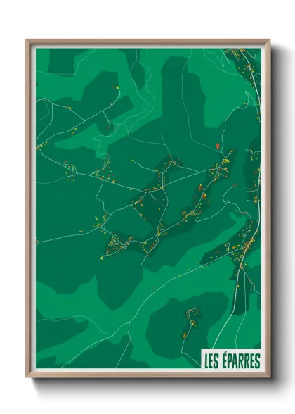 Une affiche de carte sur Les Éparres