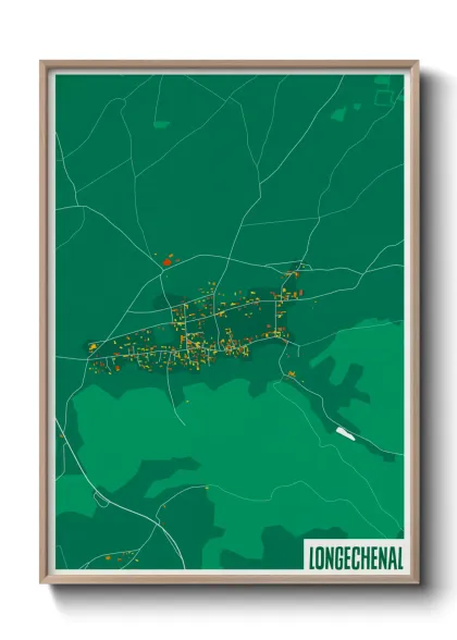 Une affiche de carte sur Longechenal