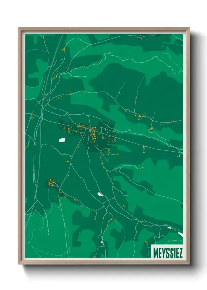 Une affiche de carte sur Meyssiez