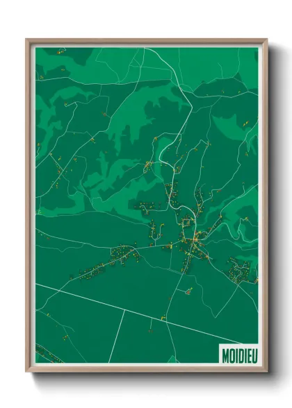 Une affiche de carte sur Moidieu
