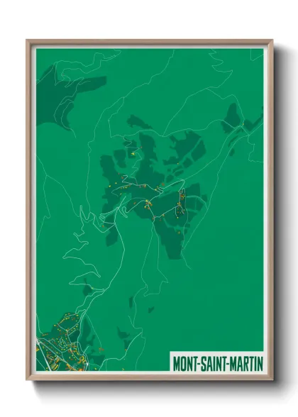 Une affiche de carte sur Mont-Saint-Martin
