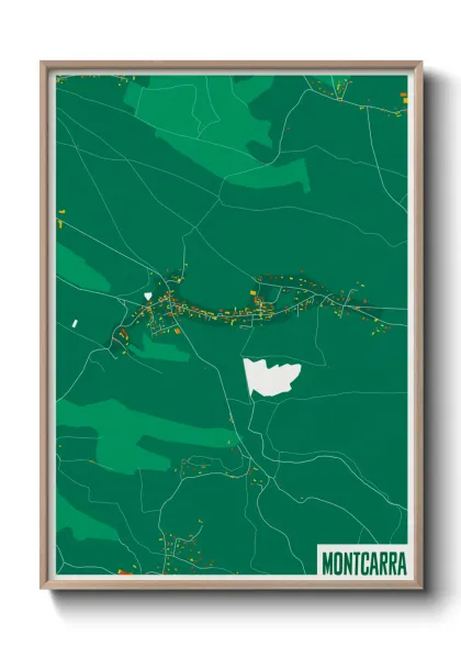 Une affiche de carte sur Montcarra