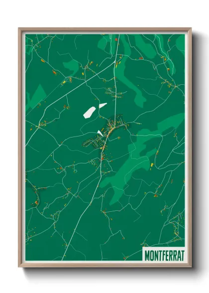 Une affiche de carte sur Montferrat