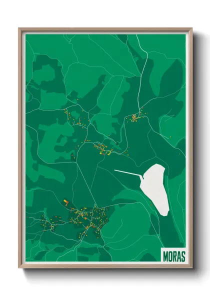 Une affiche de carte sur Moras