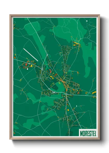 Une affiche de carte sur Morestel