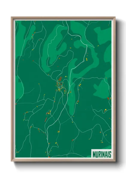 Une affiche de carte sur Murinais