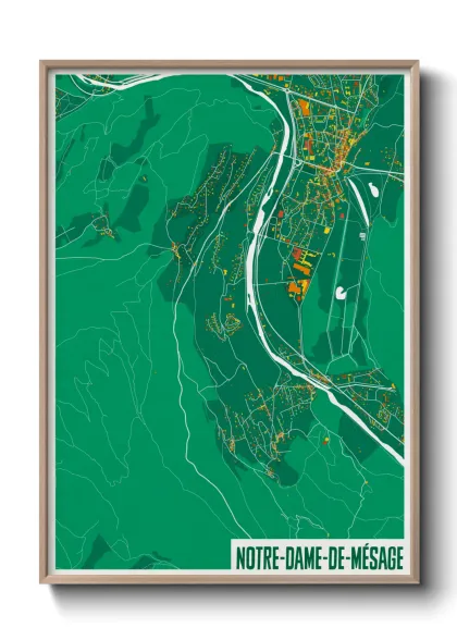 Une affiche de carte sur Notre-Dame-de-Mésage