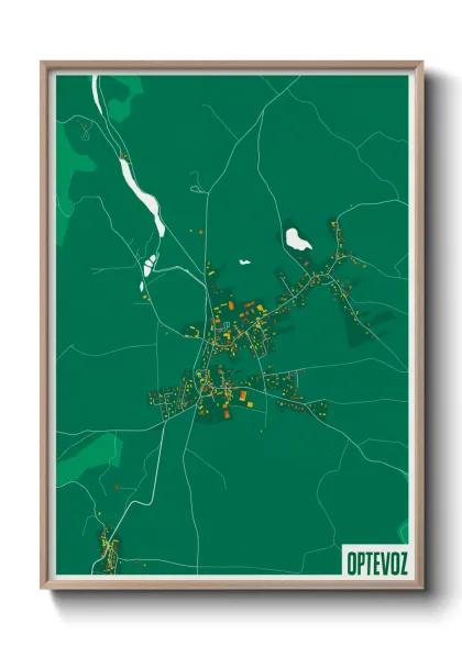 Une affiche de carte sur Optevoz