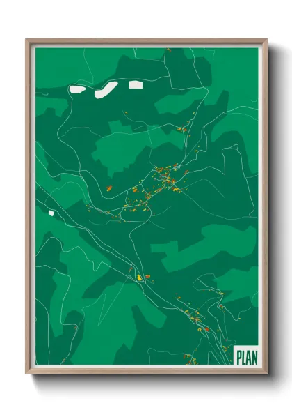 Une affiche de carte sur Plan