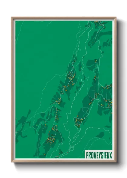 Une affiche de carte sur Proveysieux
