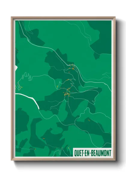 Une affiche de carte sur Quet-en-Beaumont