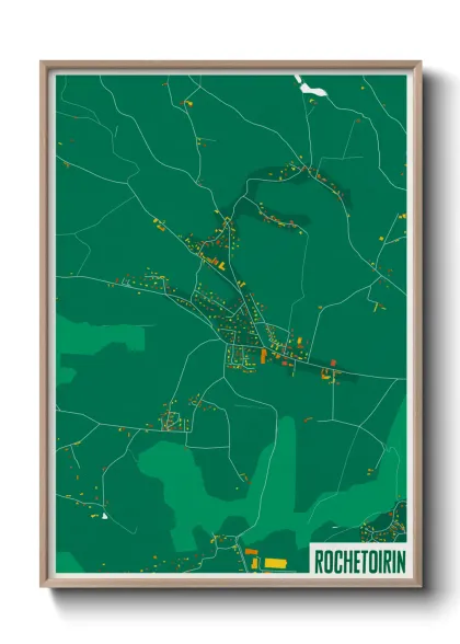 Une affiche de carte sur Rochetoirin