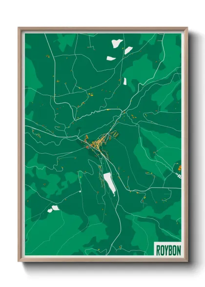 Une affiche de carte sur Roybon