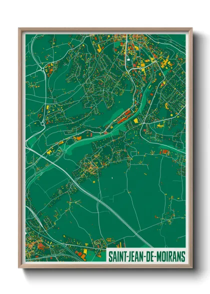 Une affiche de carte sur Saint-Jean-de-Moirans