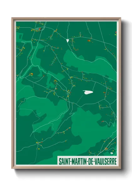 Une affiche de carte sur Saint-Martin-de-Vaulserre