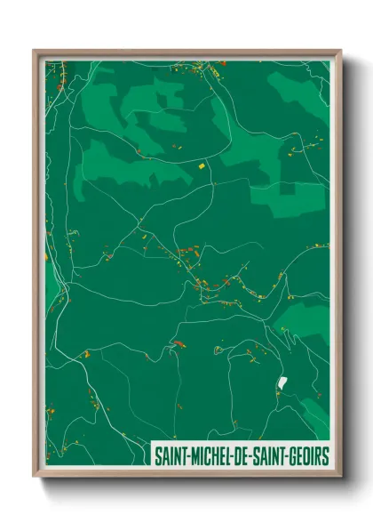 Une affiche de carte sur Saint-Michel-de-Saint-Geoirs