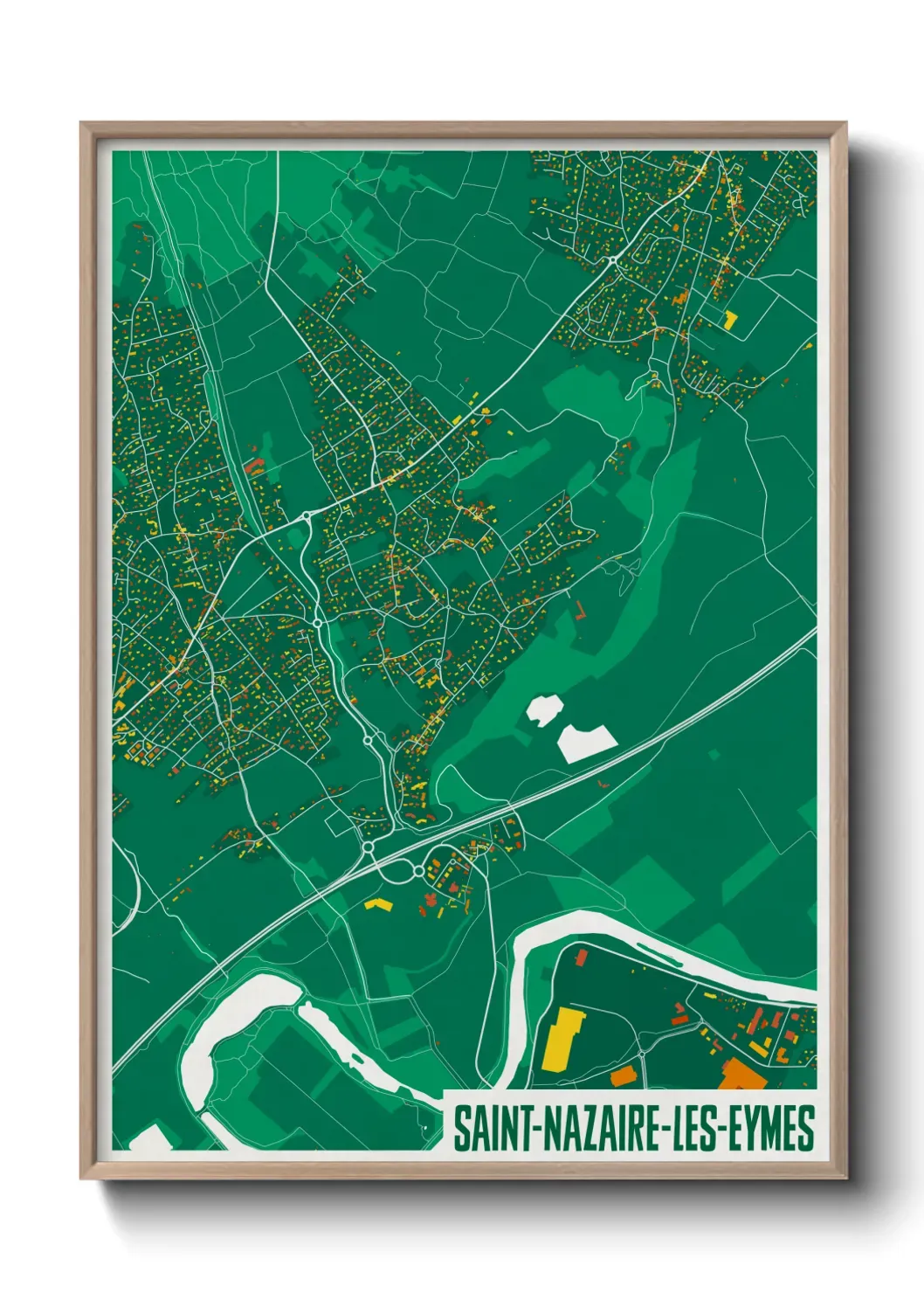 Un poster carteSaint-Nazaire-les-Eymes