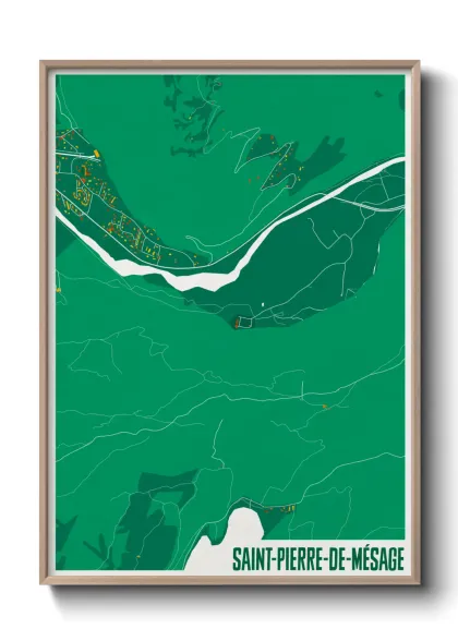 Une affiche de carte sur Saint-Pierre-de-Mésage