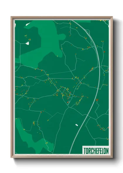 Une affiche de carte sur Torchefelon