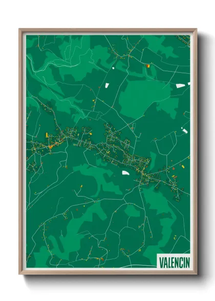 Une affiche de carte sur Valencin