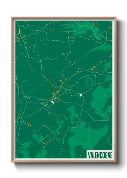 Une affiche de carte sur Valencogne