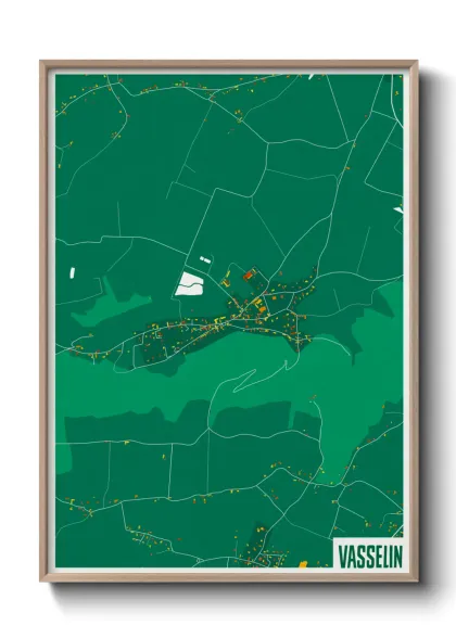 Une affiche de carte sur Vasselin
