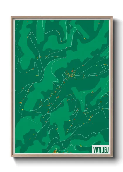 Une affiche de carte sur Vatilieu