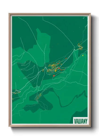 Une affiche de carte sur Vaujany