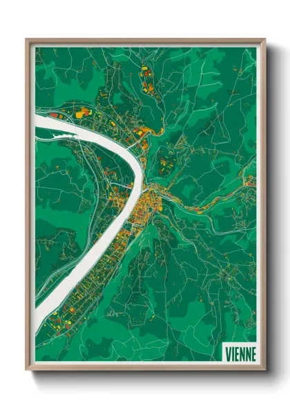 Une affiche de carte sur Vienne