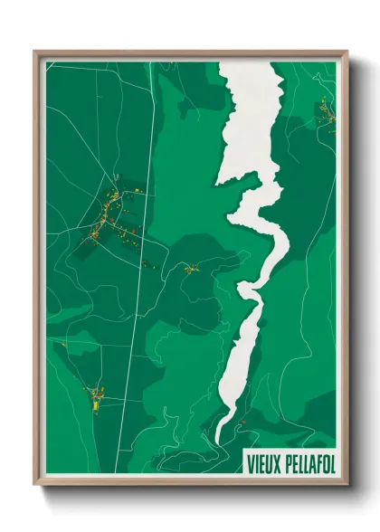 Une affiche de carte sur Vieux Pellafol