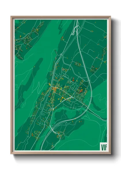 Une affiche de carte sur Vif