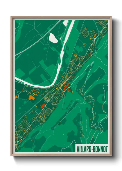 Une affiche de carte sur Villard-Bonnot