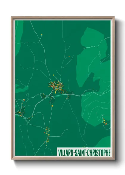Une affiche de carte sur Villard-Saint-Christophe