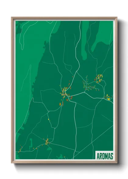 Une affiche de carte sur Aromas