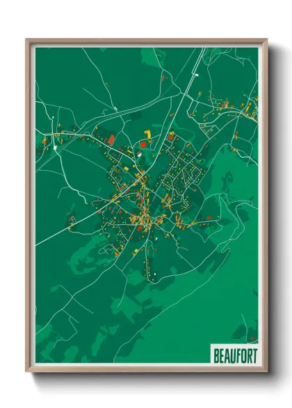 Une affiche de carte sur Beaufort