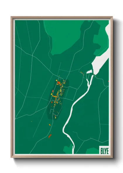 Une affiche de carte sur Blye