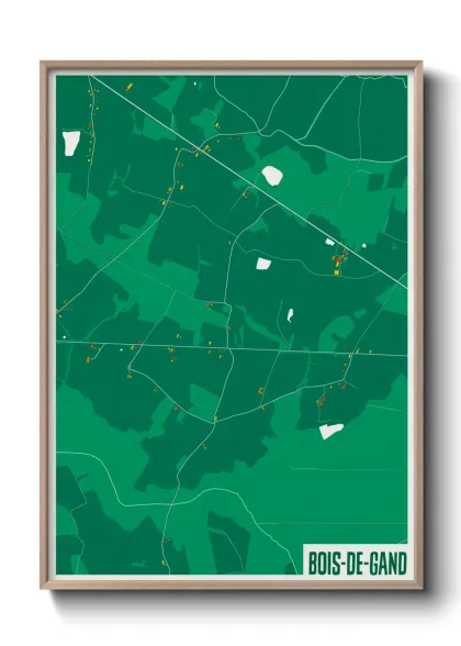Une affiche de carte sur Bois-de-Gand
