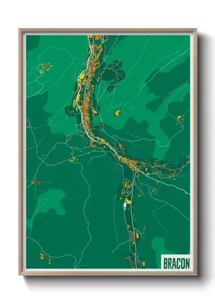 Une affiche de carte sur Bracon