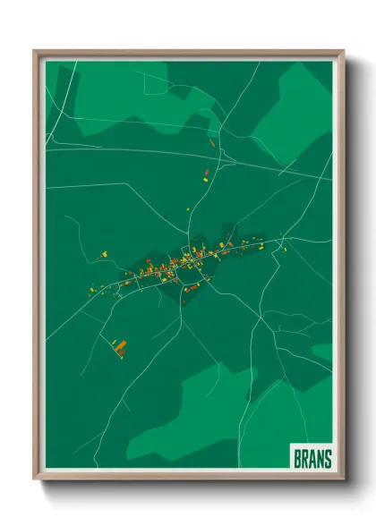Une affiche de carte sur Brans