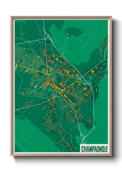 Une affiche de carte sur Champagnole
