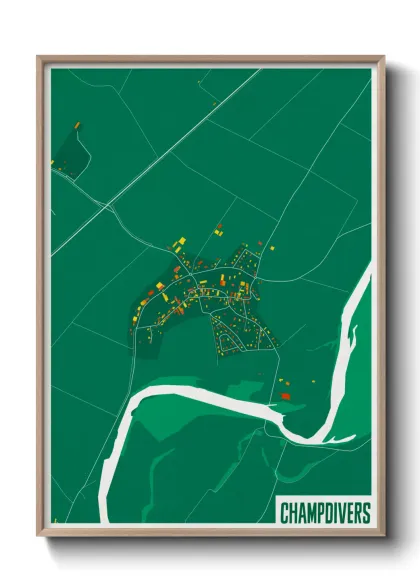 Une affiche de carte sur Champdivers