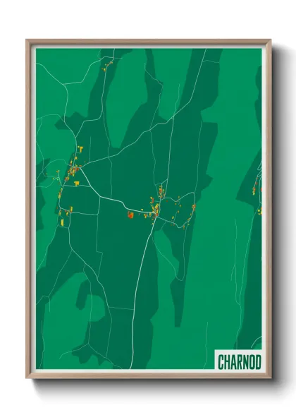 Une affiche de carte sur Charnod