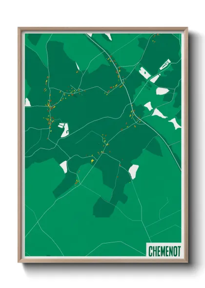 Une affiche de carte sur Chemenot