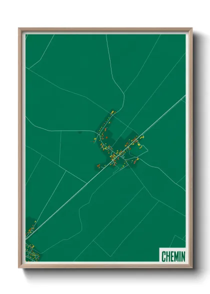 Une affiche de carte sur Chemin