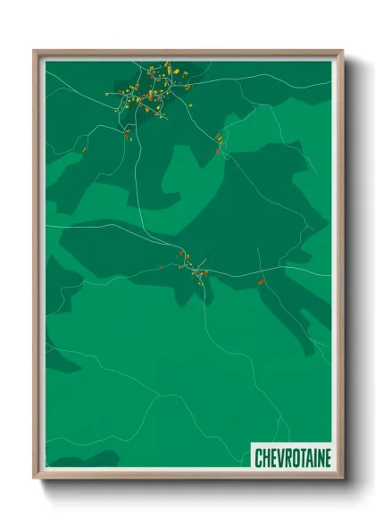 Une affiche de carte sur Chevrotaine