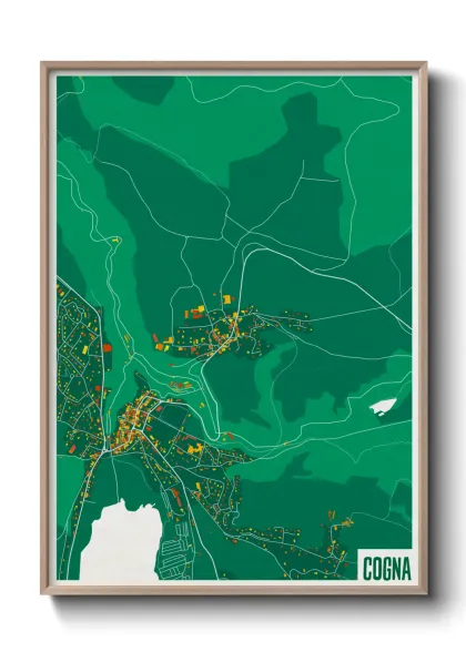 Une affiche de carte sur Cogna