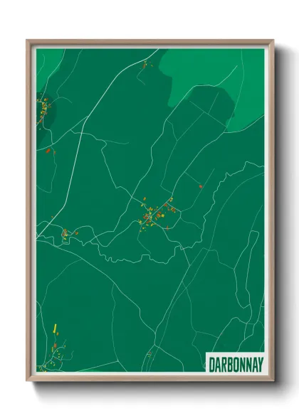 Une affiche de carte sur Darbonnay