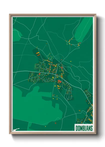 Une affiche de carte sur Domblans