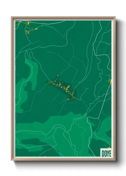 Une affiche de carte sur Doye